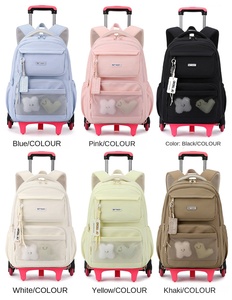 Nouvelle Arrivée <span class=keywords><strong>Sac</strong></span> <span class=keywords><strong>à</strong></span> <span class=keywords><strong>Dos</strong></span> <span class=keywords><strong>à</strong></span> <span class=keywords><strong>Roulettes</strong></span> Bleu pour Écoliers du Primaire et Collégiens, <span class=keywords><strong>Sac</strong></span> <span class=keywords><strong>à</strong></span> <span class=keywords><strong>Dos</strong></span> Roulant Détachable pour Filles, Idéal pour Monter les Escaliers - Product Image 4