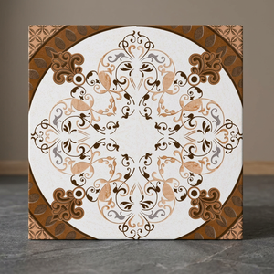 Azulejo de cerámica cuadrado personalizado de 400x400mm porcelana esmaltada de mármol de cuerpo completo resistente al agua para baño al aire libre apartamento - Product Image 1