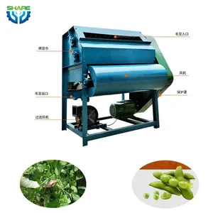 Soyabean harvester bean pod picking removing machine