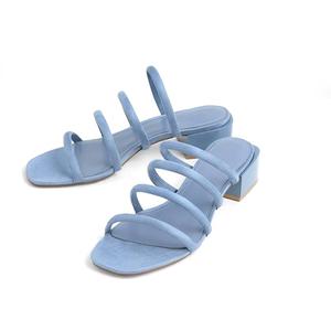 Design personalizzato <span class=keywords><strong>blu</strong></span> Eco Friendly Open Toe sandali con tacco alto pantofole per scarpe casual <span class=keywords><strong>da</strong></span> <span class=keywords><strong>donna</strong></span> scarpe <span class=keywords><strong>da</strong></span> passeggio <span class=keywords><strong>da</strong></span> <span class=keywords><strong>donna</strong></span> - Product Image 3