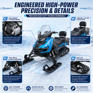 Motoneige tout-terrain à châssis <span class=keywords><strong>en</strong></span> acier, haute traction, à essence, pour la conduite <span class=keywords><strong>en</strong></span> extérieur, buggy de neige, <span class=keywords><strong>luge</strong></span> récréative, directement de l'usine - Product Image 2