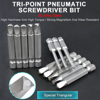 Embout de tournevis hexagonal triangulaire 1/4 pouce en acier allié S2, 50 mm 65 mm, embout de tournevis électrique pour outils de réparation