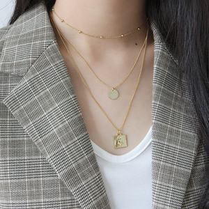 LOZRUNVE joyería de moda forma cuadrada S925 plata Lisa tallada Rosa flor collar gargantilla - Product Image 4