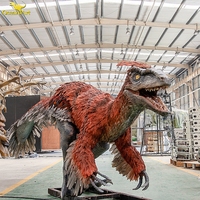 Décorations d'Halloween, animatroniques, statue de dinosaure électrique interactive, réplique de dinosaure grandeur nature à vendre