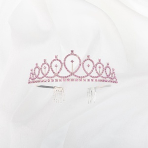 Nouvelle Couronne Baroque pour Fête d'Anniversaire Transfrontalière Euro-Américaine, Accessoire Cheveux en Cristal Blanc Électroplaqué, Direct Usine - Product Image 6