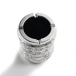 Cendrier en métal de luxe personnalisé, nouveau produit, trois couleurs, cylindrique, cuivre antique, style haut de gamme - Product Image 4