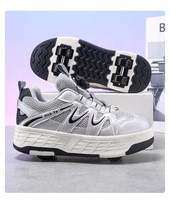 Patins à roulettes professionnels pour filles, double rangée de roues en polyuréthane, patins à roulettes à grande vitesse, patins à glace d'extérieur