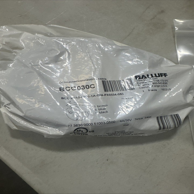 New and Original BCC M415-0000-1A-004-PX0334-050 CONNECTOR CABLE PLC Programming Controller
