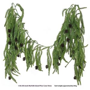 Guirnalda <span class=keywords><strong>de</strong></span> Navidad Artificial respetuosa con el medio ambiente para colgar en la pared <span class=keywords><strong>de</strong></span> mimbre <span class=keywords><strong>de</strong></span> pino ciprés suave para la decoración del hogar, Hotel y oficina - Product Image 3