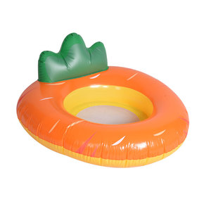 Chaise longue gonflable personnalisée pour <span class=keywords><strong>piscine</strong></span> avec filet Flotteurs de plage pour enfants Conception de carotte Installations d'amusement aquatique - Product Image 4