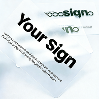 Cartes de visite magnétiques en PVC personnalisées, impression numérique, sans NFC, transparentes, en plastique, sublimation, 0,38 mm
