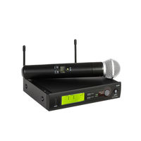Système de microphone sans fil SLX4 BETA 58a SLX24 SLX4 SM 58 pour saxophone, karaoké, live, lavalier, UHF, USB, portable, son clair
