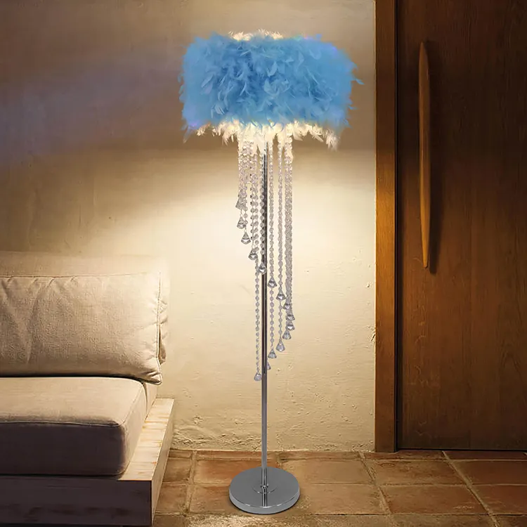 ZUNGUANG Decorative Lamp Standing Living Room Indoor Corner 5Watt Led Feather Floor Lights