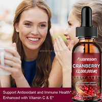 Ausreson OEM/ODM extrait de canneberge jus de concentré liquide supplément de santé naturel gouttes de canneberge