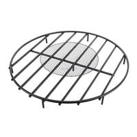 Grille de foyer ronde en acier au carbone sur mesure, accessoire pour foyer et brasero