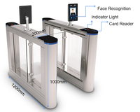 Tourniquet automatique Zento à reconnaissance faciale, flux bidirectionnel pour les bâtiments de bureaux