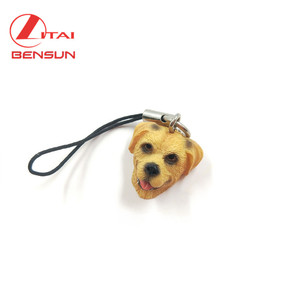 Promocional lindo perro adornos teléfono encantos resina llavero animal llavero para decoración regalos - Product Image 6
