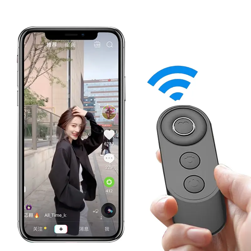 Terbaru Portabel Tik Tok Ponsel Bt V4.0 ABS Remote Control Video Selfie