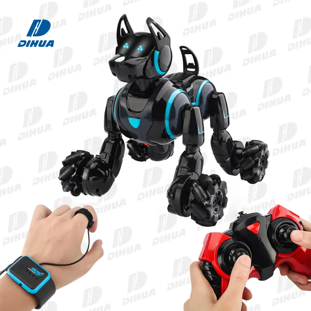 Electronic Robot Dog Gesture Sensing and Remote Control Robot Intelligent Smart Toy for Kids Stunt Dog One-key Automatic Demo