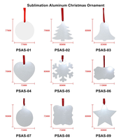 Ornements suspendus en aluminium pour arbre de Noël, motif ange, 80 mm, impression par transfert thermique pour décoration intérieure
