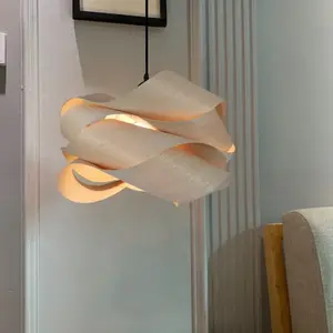 โคมไฟระย้าแอลอีดีสร้างสรรค์ทันสมัยเพดานไม้แบบเรียบง่ายสำหรับใช้ในบ้านโต๊ะรับประทานอาหารเครื่องใช้ในครัวบ้าน - Product Image 6