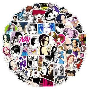 50 autocollants mignons de style <span class=keywords><strong>Nana</strong></span> Girl Anime Graffiti pour bouteille, <span class=keywords><strong>livre</strong></span>, téléphone portable, bagages, décoration, autocollants imperméables - Product Image 5
