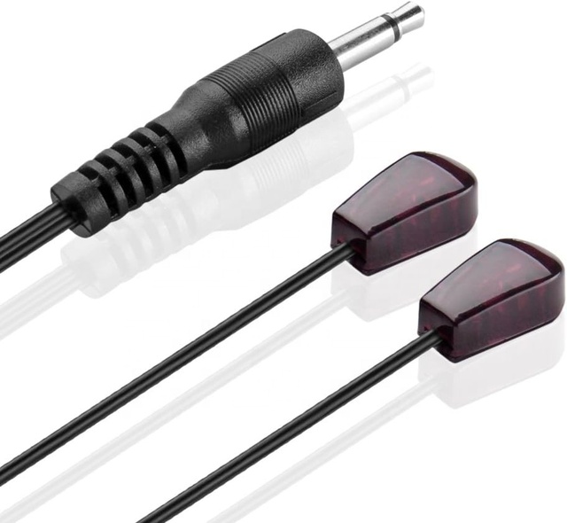 Dual Head 3.5mm Jack Infrared Red Transmitter Blaster Blink Eye Wire Cord Compatible with IR Repeater Extender System Kit, Xbox