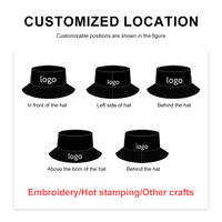 Chapeau Bob Réversible Personnalisé avec Logo – Broderie Artisanale, Protection Solaire, Chapeau de Pêcheur, Casquette Bob, Chapeau Décontracté pour Voyage et Pêche