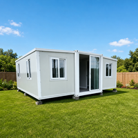 Maison conteneur de luxe modulaire préfabriquée mobile extensible de 30 pieds, 2 chambres, pliable, pour habitation, pavillon, école, centre commercial