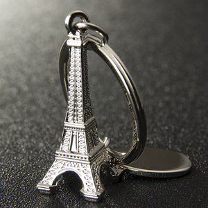 Portachiavi in Metallo 3D <span class=keywords><strong>Torre</strong></span> <span class=keywords><strong>Eiffel</strong></span> Francese con Logo Personalizzato, Portachiavi Promozionale alla Moda e Moschettone Souvenir Regalo - Product Image 5