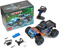 WLtoys 104019 1/10 4WD Brushless RC Monster Truck 55km/h Voiture tout-terrain Bigfoot haute vitesse avec engrenages métalliques et éclairage LED RTR Jouet