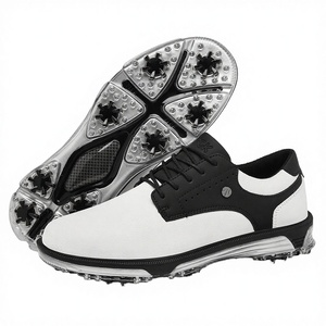 Zapatos de Golf Profesionales de Alta Gama para Hombre con Forro de Malla, Parte Superior de Cuero Genuino, Suela de Goma con Tacos para Caminar en Verano e Invierno - Product Image 2