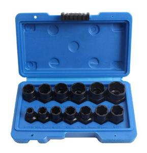 13 pièces <span class=keywords><strong>extracteur</strong></span> de boulon à Impact et d'écrou de <span class=keywords><strong>cosse</strong></span>, douille de torsion, pilote de 3/8 pouces - Product Image 2