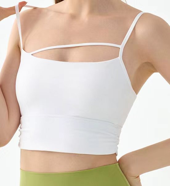 Women's Seamless Sports Tank Top U Back Yoga Vest Spaghetti Strap Fitness Active Workout Tops Sleeveless Gym Shirts