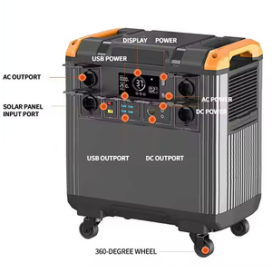 High-Capacity 5000W Solar Power Station Generator 1200W/600W 50/60HZ Pure Sine Wave Output Portable Car Jump - Product Image 4
