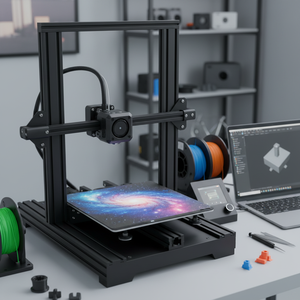 Accessori per Stampanti 3D: Piastra Effetto 3D Serie X1/Serie P1/Serie A1 in Fibra di Carbonio con Superficie Galassia (USA) - Product Image 3