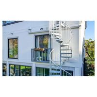 Escalier en colimaçon de luxe avec éclairage LED, rampe en aluminium, installation DIY, utilisation intérieure, hôtel, design moderne, sûr et durable