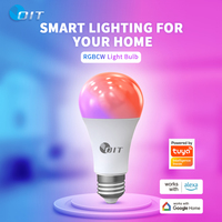 Ampoule intelligente Tuya personnalisée 8W E26 E27 RGBCW LED allume une ampoule Wifi à éclairage intelligent pour Alexa Google Homekit