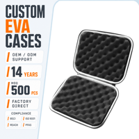 Étui de voyage rigide en EVA pour accessoires électroniques avec doublure en mousse alvéolée double face, pochette de protection zippée