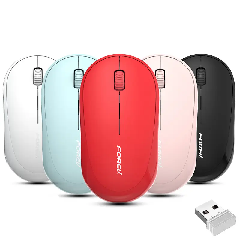 Small, cute, various colors and durable FV-185 Must-have Official Business Mouse 1000DPI 1*AA Battery multiple colour