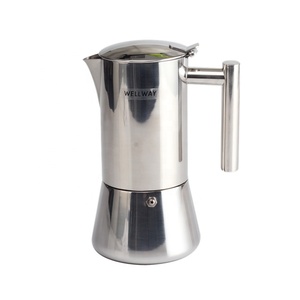 Cafetera Espresso Clásica para Estufa de 4/6 Tazas, Cafetera Moka Primula Clásica de Acero Inoxidable - Product Image 1