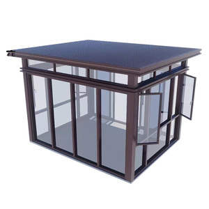 Solárium Moderno de Aluminio y Vidrio para las Cuatro Estaciones, Resistente a los Rayos UV, Aislado, Jardín de Invierno, Marco de Vidrio, Polígono/Triángulo - Product Image 2