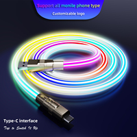Cable de Datos USB Tipo-C RGB de Carga Rápida 5A con Cubierta de Nailon y Conductor de Cobre Puro, con Luz Táctil para iPhone 17 y Teléfonos Android