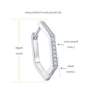 Pendientes Grandes de Plata de Ley con Sílice de Primera Calidad de la Marca All Fashion (Antiguos) para Mujer - Product Image 6