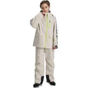 Combinaison de ski personnalisée pour enfants, garçons, imperméable, isolée, vêtements de neige, 220g, impression numérique, logo sur la manche gauche - Product Image 2