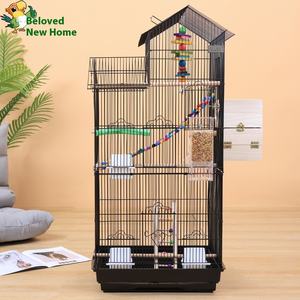 Kandang Burung dengan Baki Geser & Aksesoris, Kandang Burung Sedang Kecil untuk Budgerigar, Parkit, <span class=keywords><strong>Cockatiel</strong></span>, Lovebird - Product Image 5