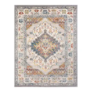 Machine Washable Rug 5x7 Ultra Thin Antique Collection Area Rug Stain Resistant Carpets For Living Room Bedroom Persian Boho Rug