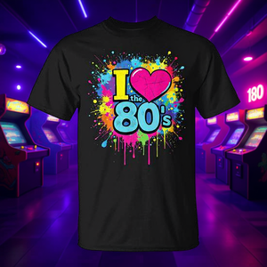 Me encanta la camiseta retro de los años 80 con diseño colorido y divertido de la vieja escuela. - Product Image 3