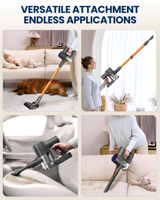 Aspirateur sans fil léger et portatif, double batterie puissante, forte aspiration, filtre HEPA, utilisation domestique