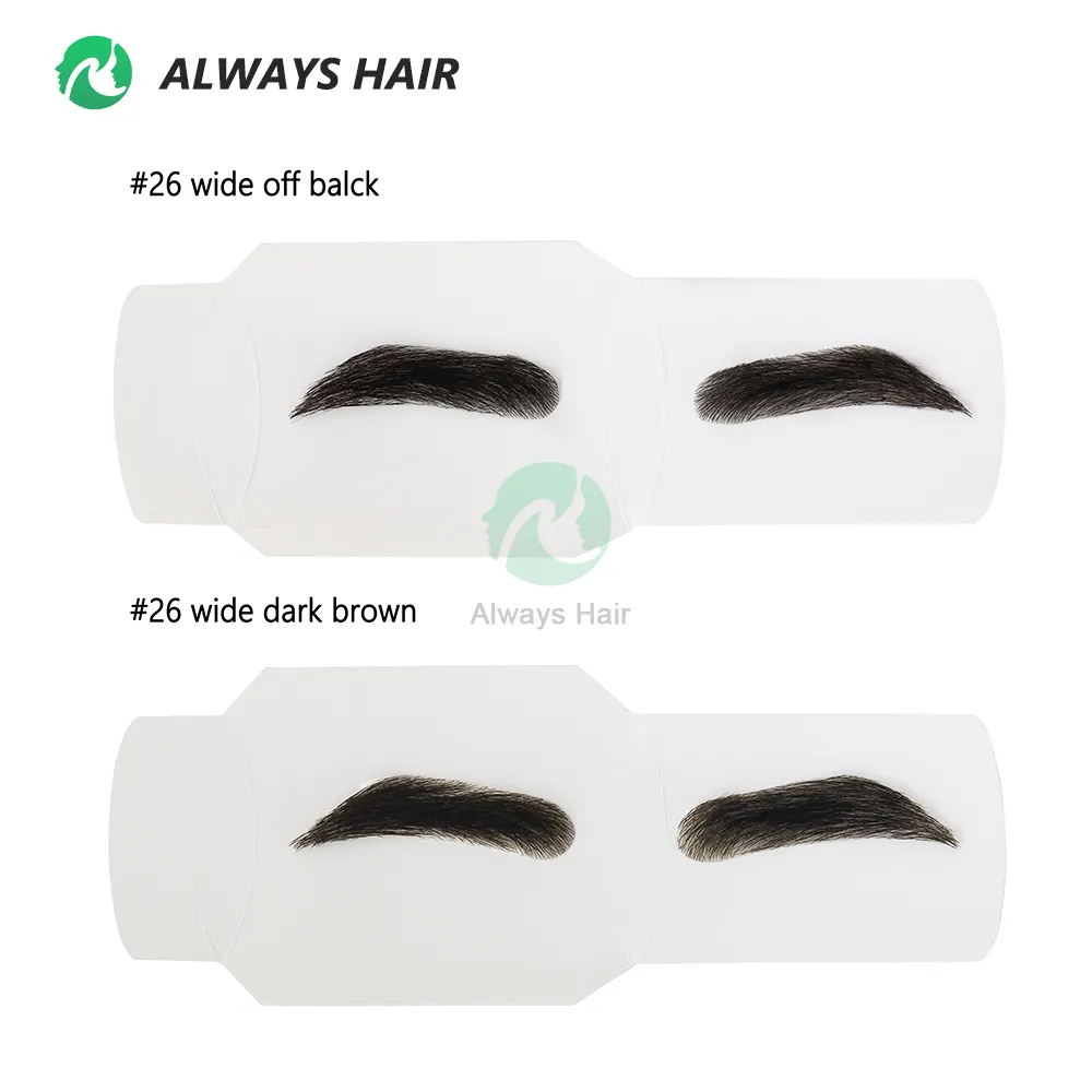 Injection PU False Eyebrows Wholesale Hand Made Human Hair Stick Men Style and Women Styles Injection Skin